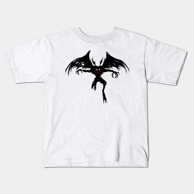 Mothman Cryptozoology Cryptid Kids T-Shirt by Alex21